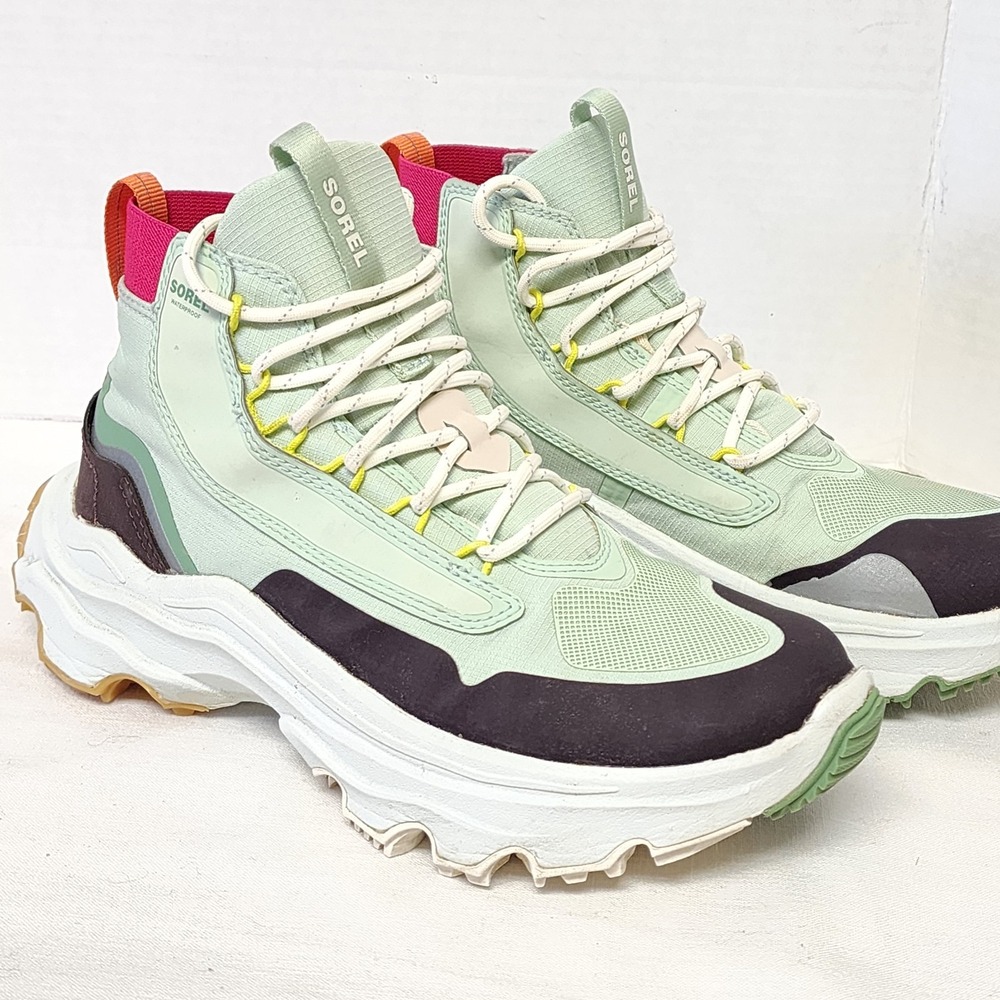 Sorel Women's Kinetic Breakthru Venture Mid-Boot -‎ Waterproof-Mint Size 7.5 - Picture 3 of 16